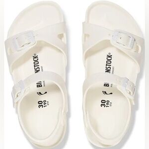 Birkenstock Girl Waterproof White Sandals with Adjustable Straps size 2